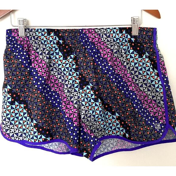 Victorias Secret Sport Multicolor The Player Geometric Running Shorts Sz L - Picture 3 of 6